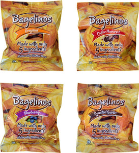 Bagelinos Variety Box (Original, Coffee, Blueberry, Garlic) Bagel, Gluten-Free, 2.9 OZ, Healthy, Delicious, Certified